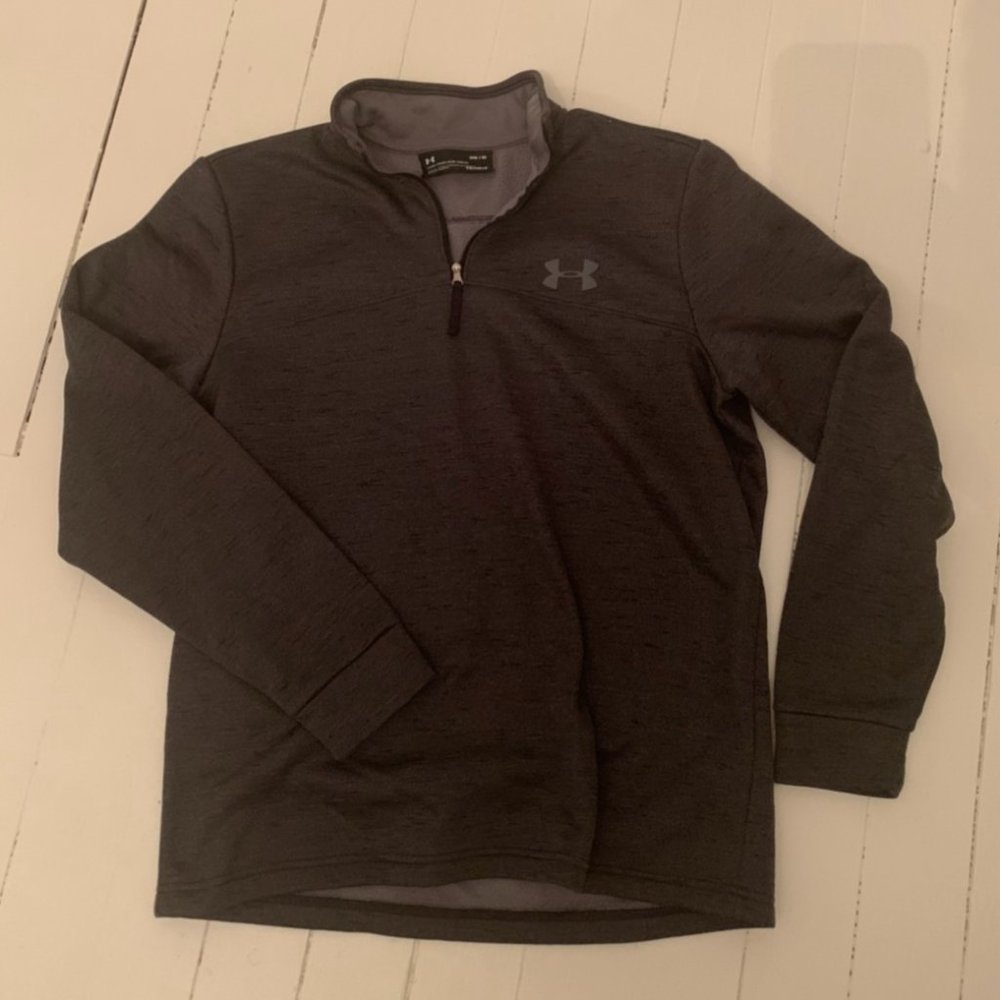 Under Armour Gray Medium ColdGear Fleece Quarter Zip